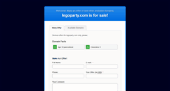 Desktop Screenshot of legoparty.com